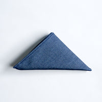 Solid Blue Denim Pocket Square