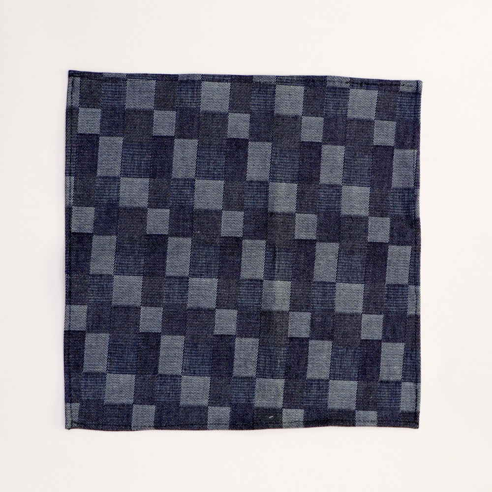 Denim Patchwork Pocket Square