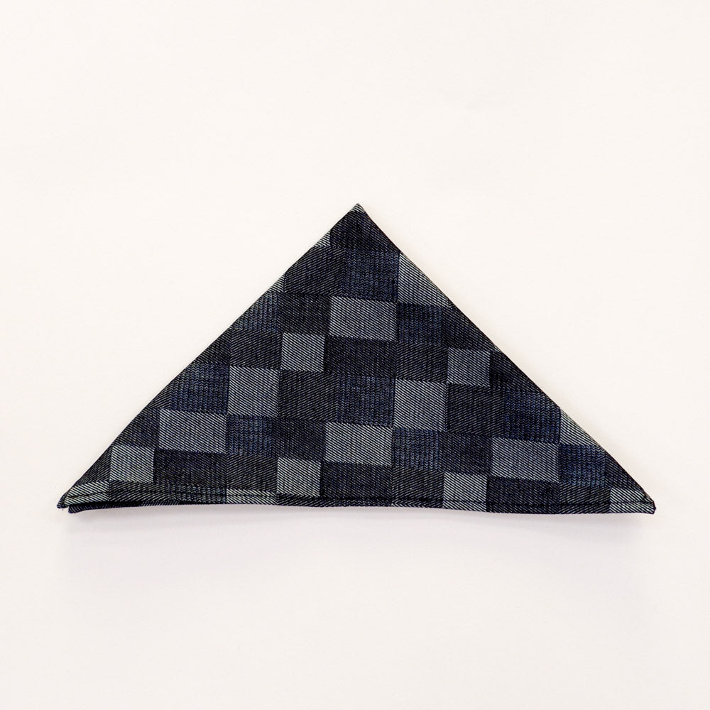Denim Patchwork Pocket Square
