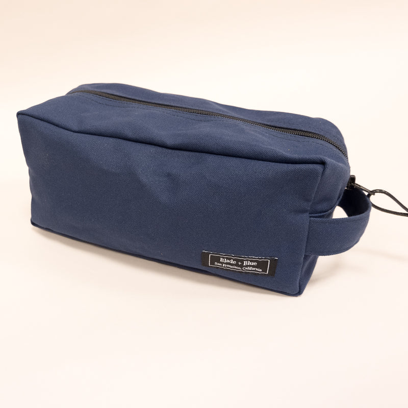 Navy Canvas Travel Dopp Kit