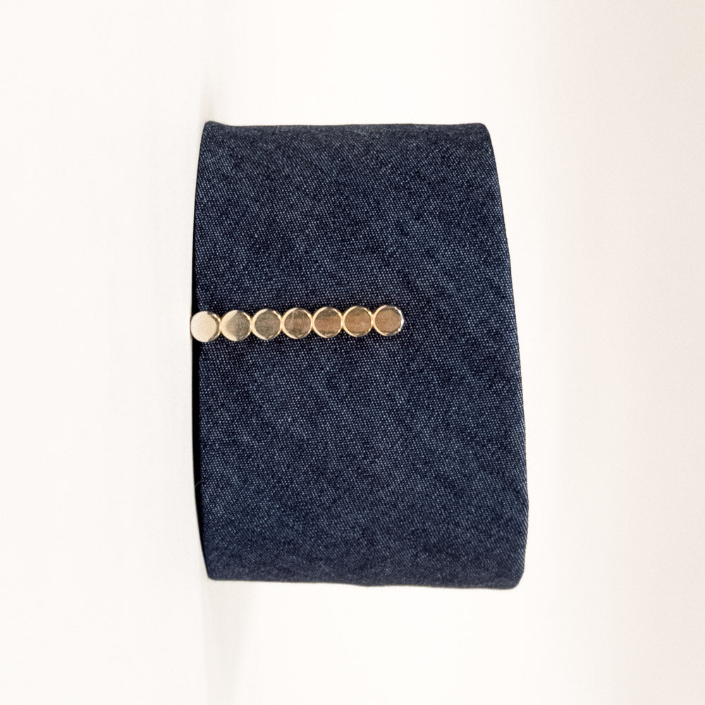Vintage Gold Circles Tie Clip by Swank