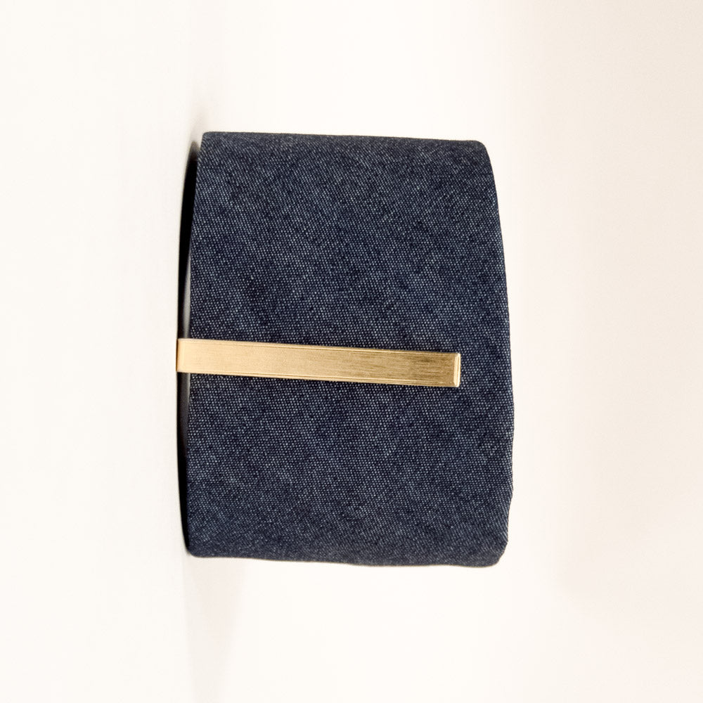 Vintage Gold Tone Solid Tie Bar