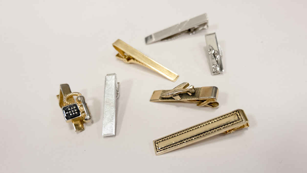 Vintage Gold Tone Jet Plane Tie Clip