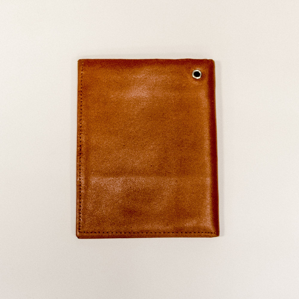 Vintage Tan Leather Travel Wallet & Passport Holder