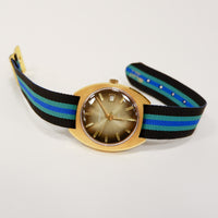 Vintage 1970's Benrus Automatic Gold Tone with Sunburst Dial