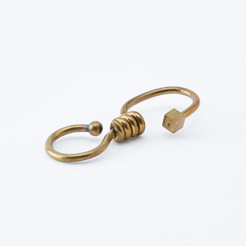 Vintage Brass "Coat Hanger" Style Keychain