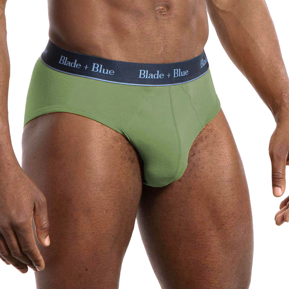 Grassy Green Low Rise Brief Underwear - Made In USA