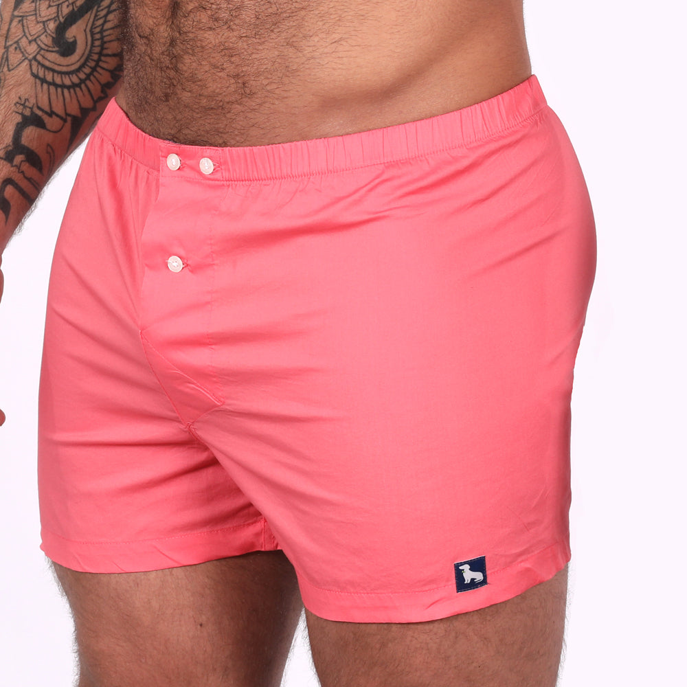 Solid Hot Pink Boxer Short - Devon