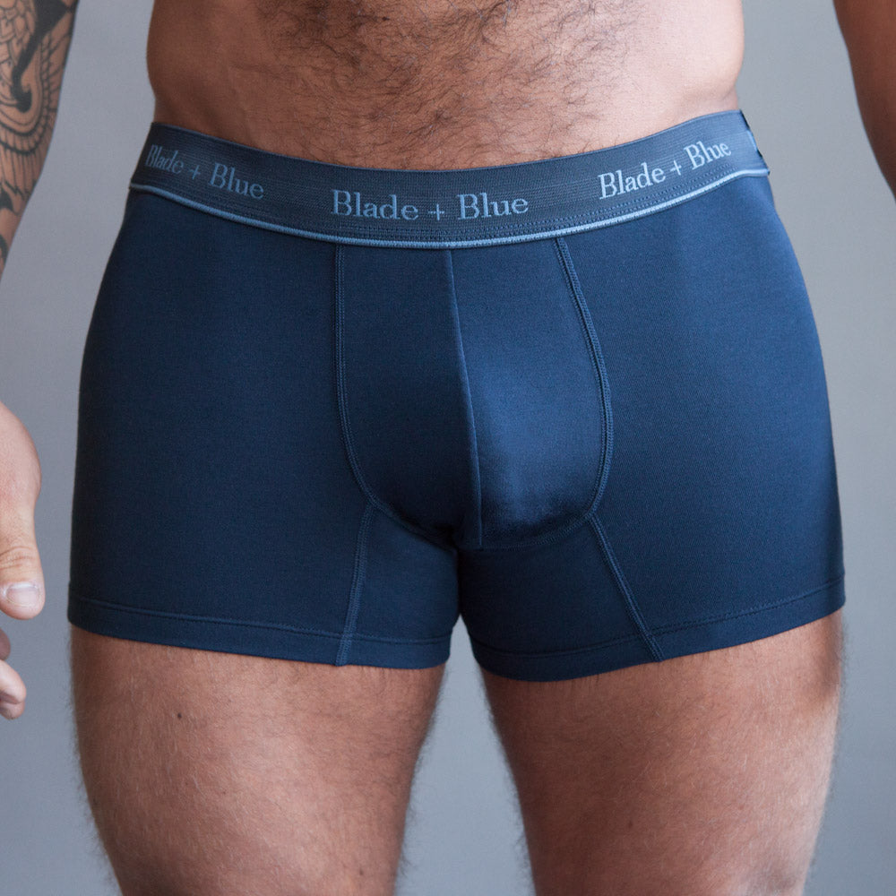 Navy Blue Trunk Underwear - Made In USA