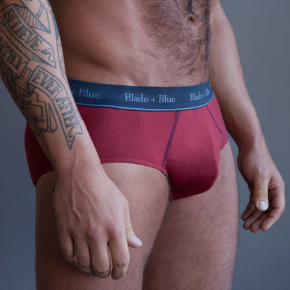 Red Classic Fit Brief Underwear - Made In USA