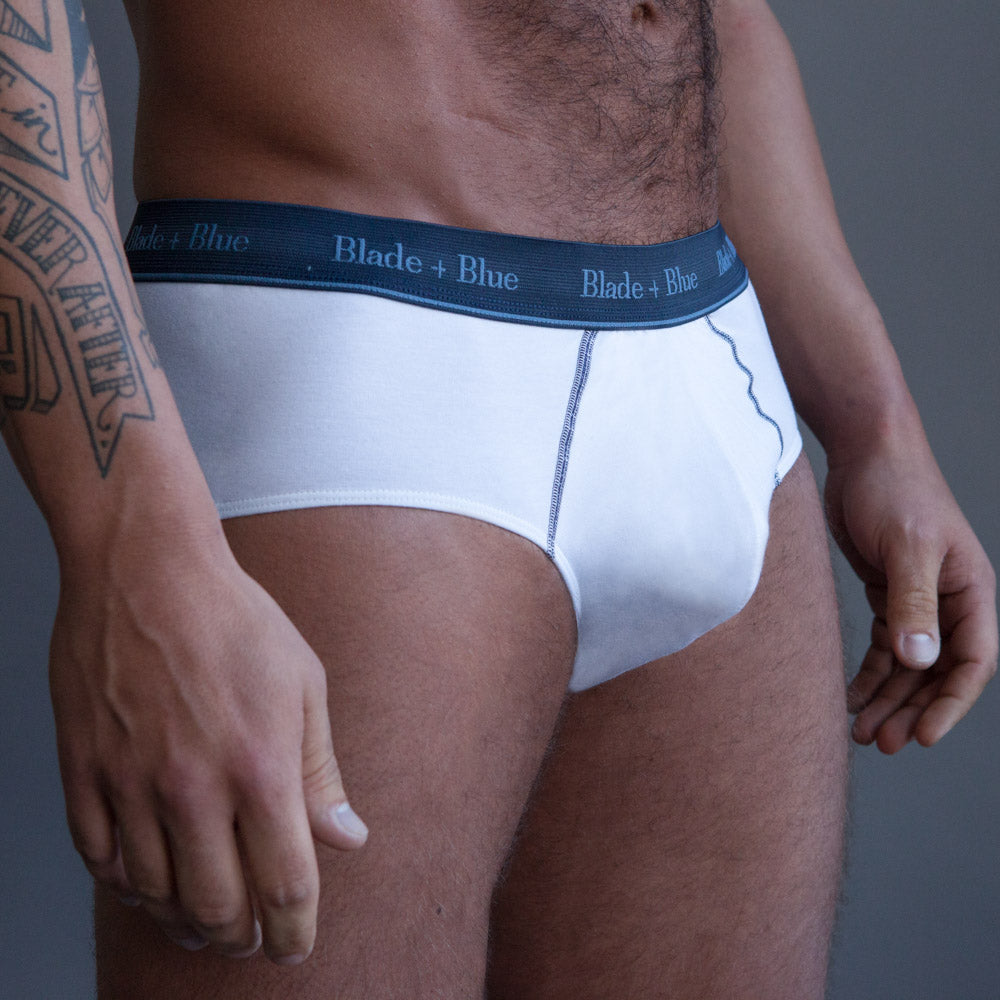 Pure White Classic Fit Brief Underwear - Made In USA