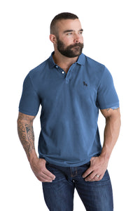 Air Force Blue Cotton Pique Polo