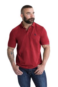 Cranberry Red Cotton Pique Polo