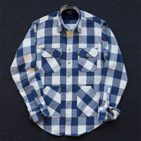 Blue & White Buffalo Check Shirt Jacket