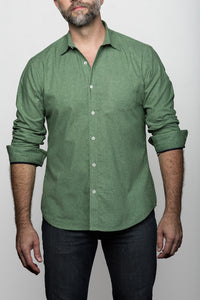 Green Japanese Wave Print Shirt - Kendall