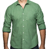 Green Japanese Wave Print Shirt - Kendall