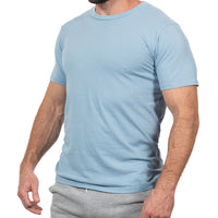 50% OFF AFTER CODE NEWFALL: Mineral Blue Pigment Dyed Cotton Classic Short Sleeve Tee - Made In USA