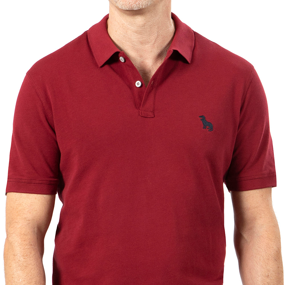 Cranberry Red Cotton Pique Polo