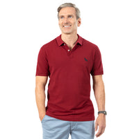 Cranberry Red Cotton Pique Polo