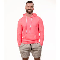 Bubblegum Pink Popover Hooded Fleece Sweatshirt - Made in USA