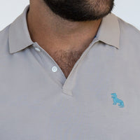 Light Grey Cotton Pique Polo