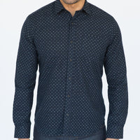 Japanese Indigo Dyed Triangles Print Shirt - Hamel