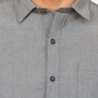 Solid Grey Melange Shirt - Clem