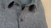 Grey Herringbone Brushed Cotton Shirt - Allister