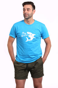 Provincetown Aqua 'ManEater' Shark Tee