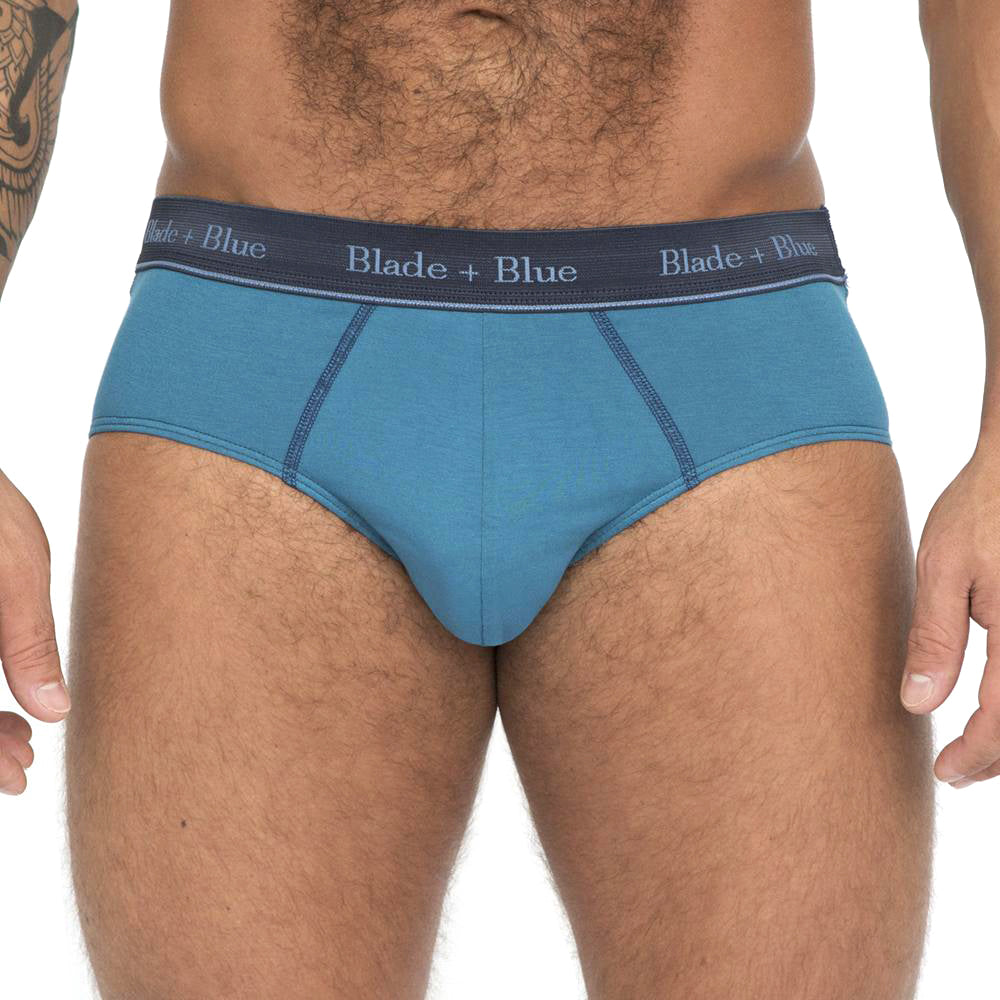 Aqua Blue Brief Underwear - Made In USA