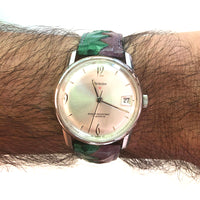 Vintage Avalon Automatic Watch With Bicolor Leather Band