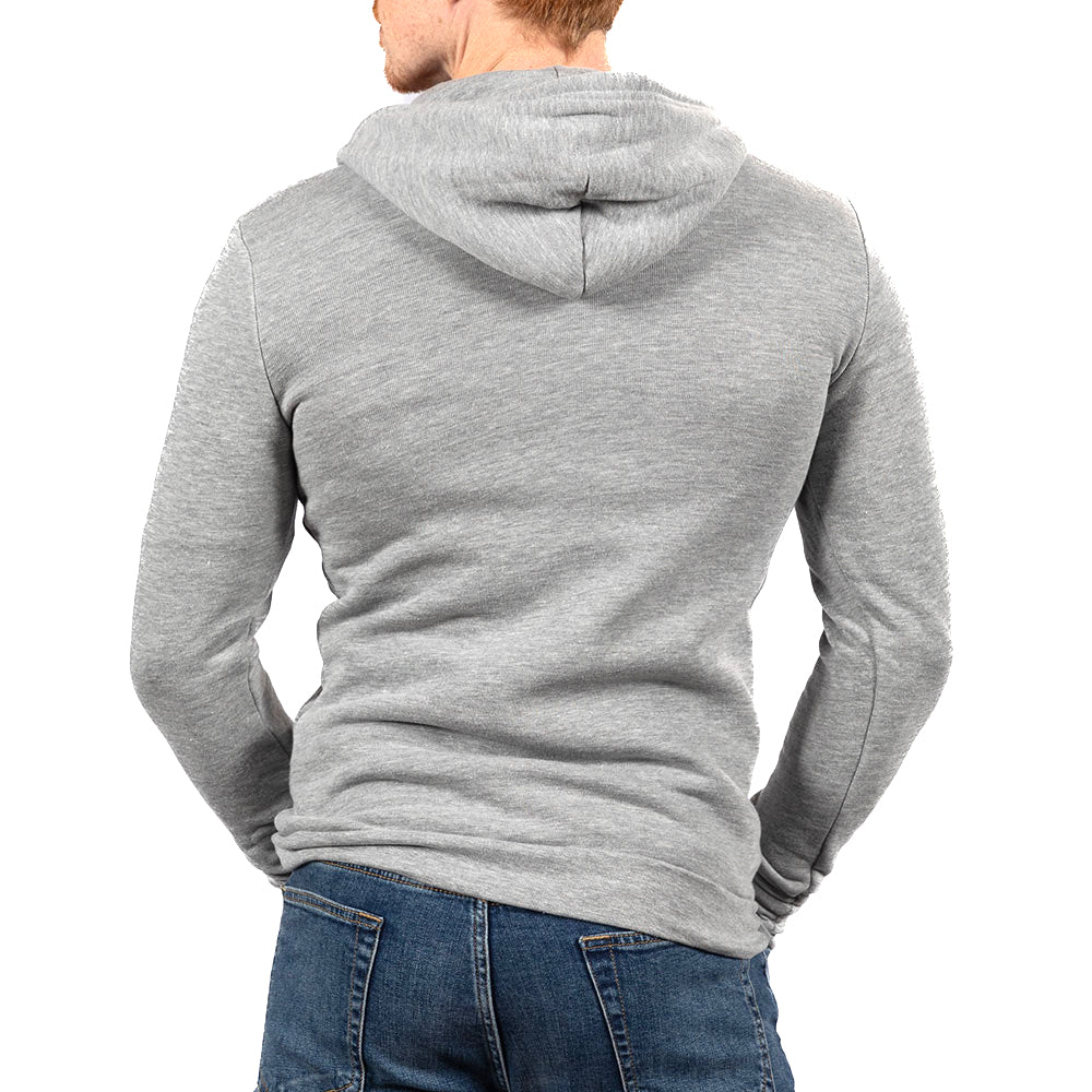 Light Grey Heather Hooded Sweatshirt Made in USA Long Sleeve For Men –  Blade + Blue