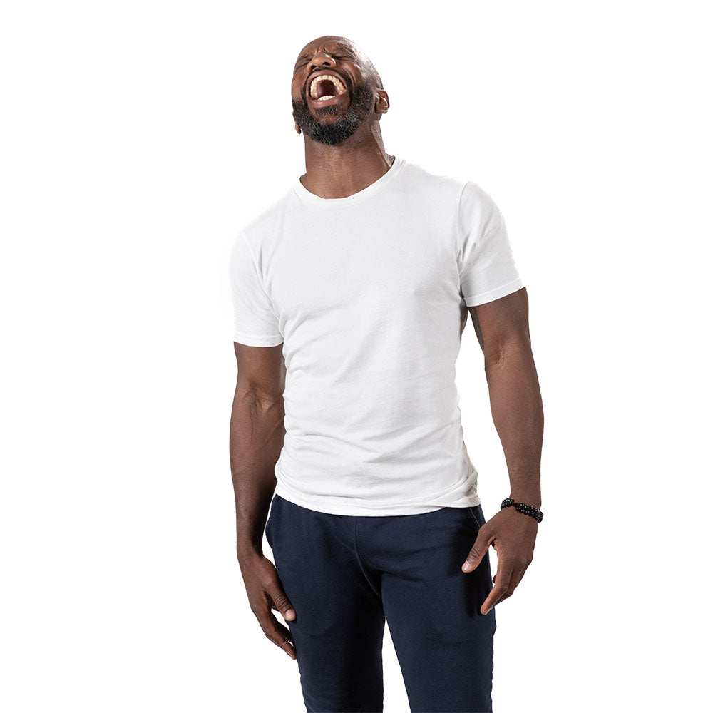 White Cotton Classic Short Sleeve Tee - Made In USA