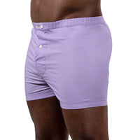 "BILLY" - Solid Lavender Purple Slim-Cut Boxer Short - Made In USA