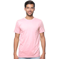 Soft Baby Pink Cotton Classic Short Sleeve Tee - Made In USA
