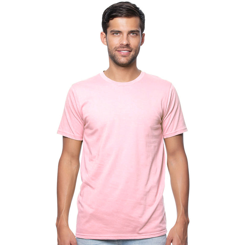 Soft Baby Pink Cotton Classic Short Sleeve Tee - Made In USA