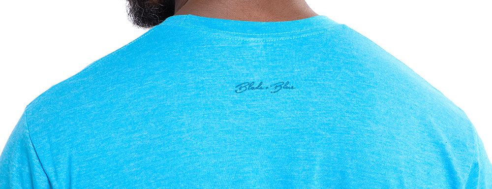 Bright Aqua Blue Heather Classic Seated Dachshund Tee