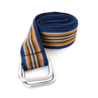 Navy & Khaki Multi Stripe Belt by OneMagnificentBeast - Made In USA