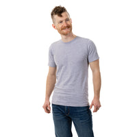 Heather Grey Cotton Classic Short Sleeve Tee - Made In USA