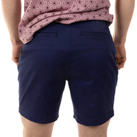 30% OFF THIS WEEKEND AFTER CODE NEW FALL: Bright Navy Blue Cotton Stretch Twill Shorts - Made in USA