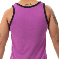 Luscious Purple Tri-Blend Varsity Tank Top - Made In USA