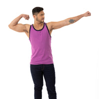 Luscious Purple Tri-Blend Varsity Tank Top - Made In USA