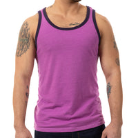 Luscious Purple Tri-Blend Varsity Tank Top - Made In USA