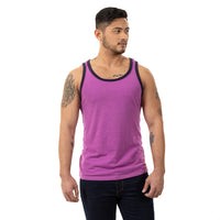 Luscious Purple Tri-Blend Varsity Tank Top - Made In USA
