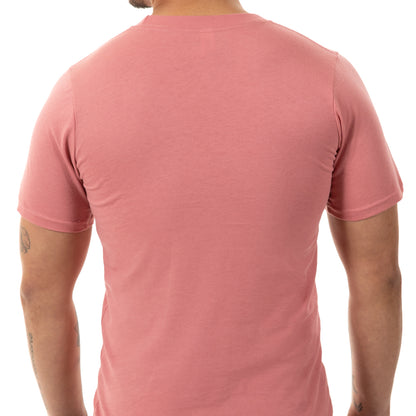 Pink Rose Cotton Classic Short Sleeve Tee - Made In USA