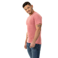 50% OFF AFTER CODE NEW FALL: Pink Rose Cotton Classic Short Sleeve Tee - Made In USA