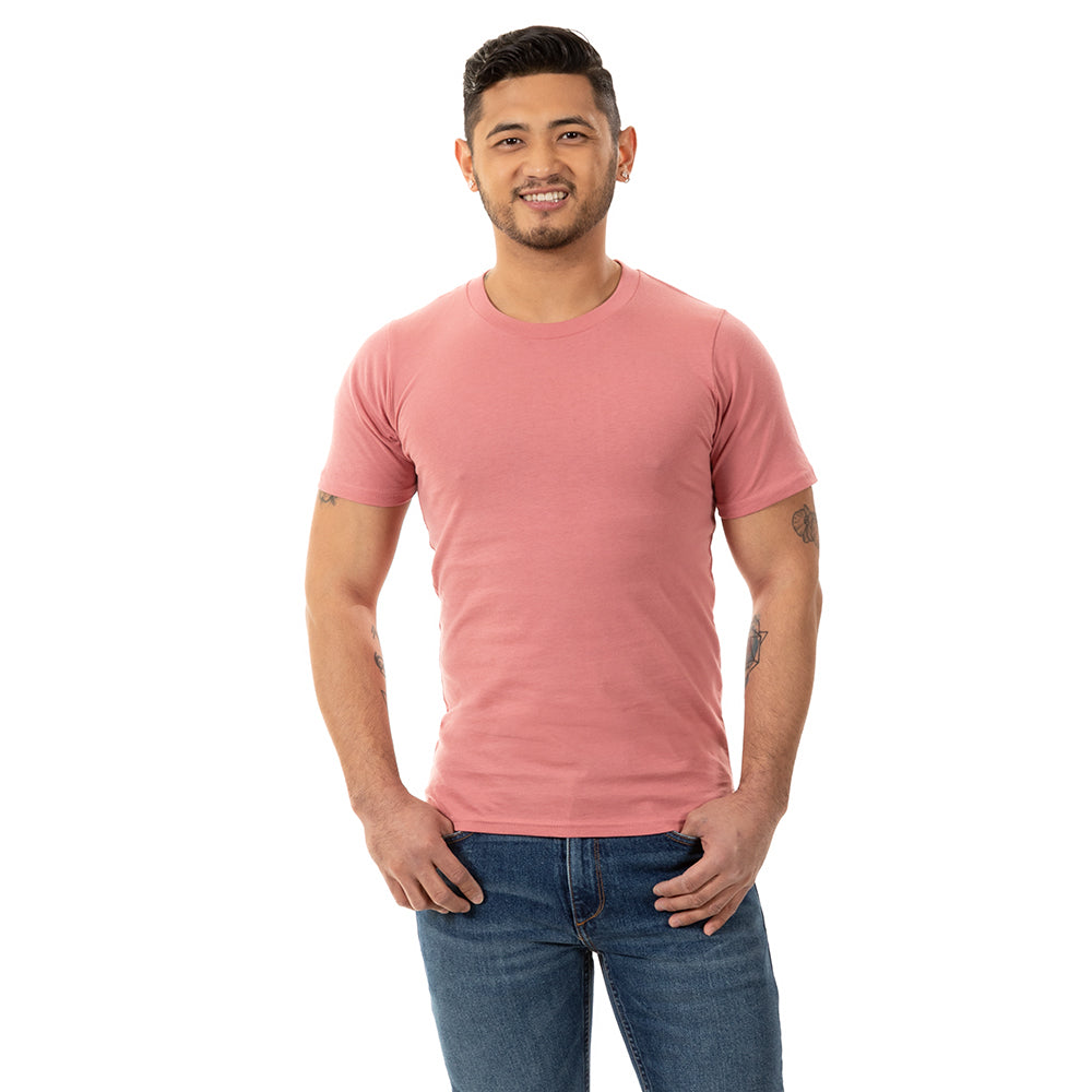40% OFF AFTER CODE NEW FALL: Pink Rose Cotton Classic Short Sleeve Tee - Made In USA