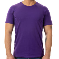 50% OFF AFTER CODE NEWFALL: Purple Grape Cotton Classic Short Sleeve Tee - Made In USA