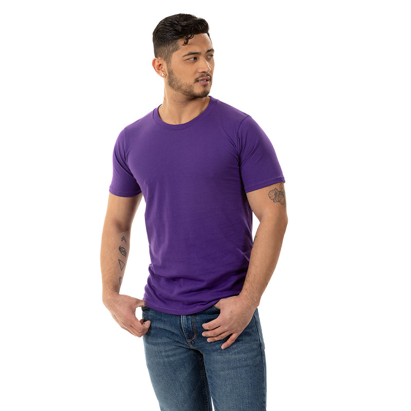 50% OFF AFTER CODE NEWFALL: Purple Grape Cotton Classic Short Sleeve Tee - Made In USA