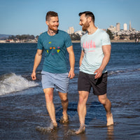 50% OFF AFTER CODE NEWFALL: Provincetown Pale Blue Buoys of Summer Tee Shirt - Made In USA